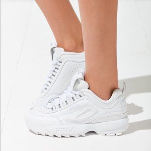 White Fila Disruptor II Premium Size 10